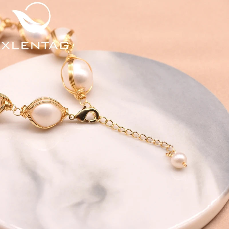Adjustable Fresh Water Pearl Friendship Bracelet for Women