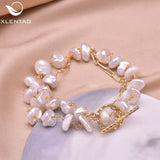 Natural Baroque Pearls Bracelet Double Layered Wedding Jewelry