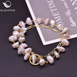 Natural Baroque Pearls Bracelet Double Layered Wedding Jewelry