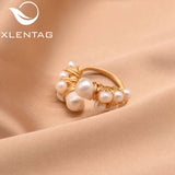 Fresh Water Pearls Adjustable Ring for Women Wedding Party GR0190