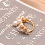 Fresh Water Pearls Adjustable Ring for Women Wedding Party GR0190