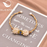 Pearl Flower Bracelet Bangle Wedding Party Gift