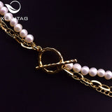 3-Layered Freshwater Pearls Beaded Necklace for Women
