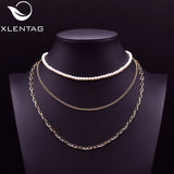 3-Layered Freshwater Pearls Beaded Necklace for Women