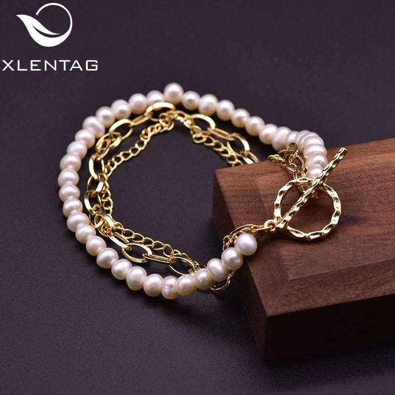Natural Pearls Couple Charm Bracelet Anime Chain Women Boho Jewelry