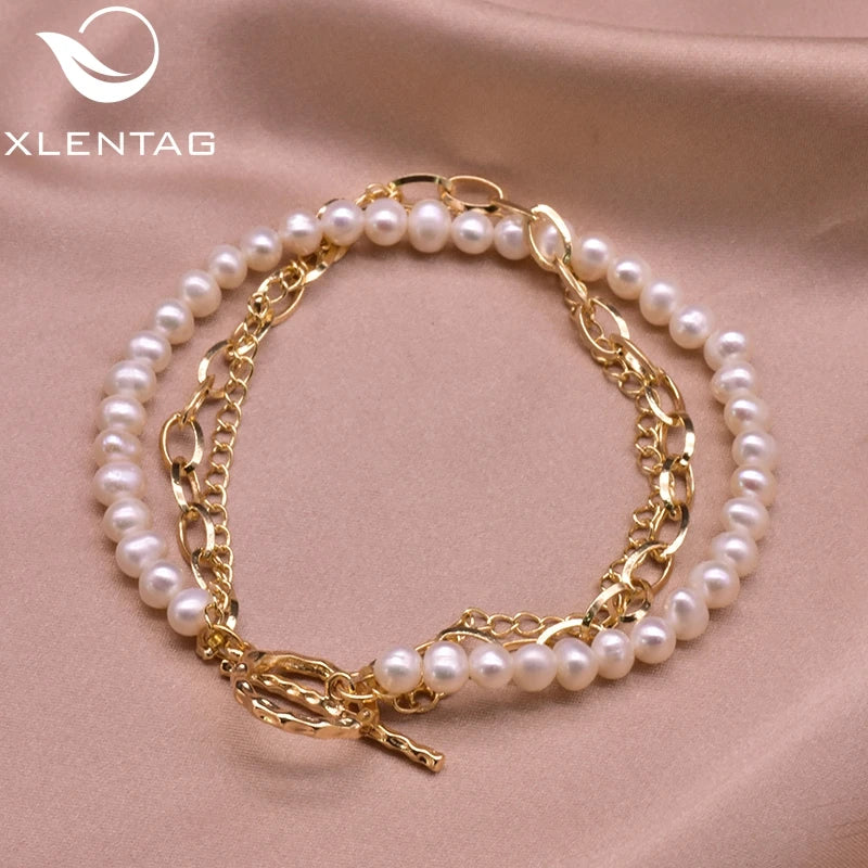 Natural Pearls Couple Charm Bracelet Anime Chain Women Boho Jewelry