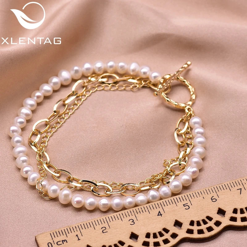 Natural Pearls Couple Charm Bracelet Anime Chain Women Boho Jewelry