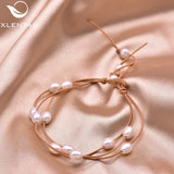 Natural Pearl Bracelet Cowhide Leather Engagement Jewelry