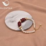 Fresh Water Pearl Purple Sand Ox Bracelet for Women Couples