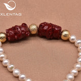 Fresh Water Pearl Purple Sand Ox Bracelet for Women Couples