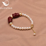 Fresh Water Pearl Purple Sand Ox Bracelet for Women Couples
