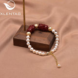 Fresh Water Pearl Purple Sand Ox Bracelet for Women Couples