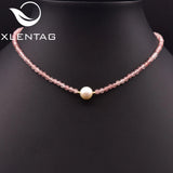 Freshwater Pearl Pink Crystal Necklace Set Gift GN0286B
