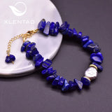 Lapis Lazuli Pearl Women Bracelet Evil Eye Stone Jewelery