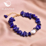 Lapis Lazuli Pearl Women Bracelet Evil Eye Stone Jewelery