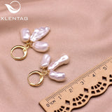 Baroque Pearl Dangle Earrings Zircon Women Huggie Drop Earings Engagement Love