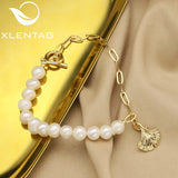 Natural Pearl Ginkgo Biloba Leaves Chain Bracelet GB0978