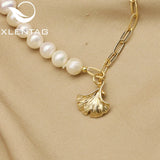 Natural Pearl Ginkgo Biloba Leaves Chain Bracelet GB0978