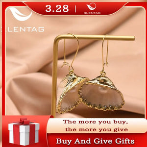 Natural Pearl Shell Drop Earrings For Women Fine Women Accessories GE0848