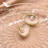 Natural Pearl Shell Drop Earrings For Women Fine Women Accessories GE0848