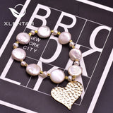 Baroque Pearl Couple Bracelet Girl Friendship Wedding Love Gift Bohemian Jewelry