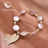 Baroque Pearl Couple Bracelet Girl Friendship Wedding Love Gift Bohemian Jewelry