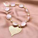 Baroque Pearl Couple Bracelet Girl Friendship Wedding Love Gift Bohemian Jewelry