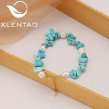 Natural Stone Turquoise Beads Pearls Round Loose Intervals for Bracelet Making