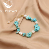 Natural Stone Turquoise Beads Pearls Round Loose Intervals for Bracelet Making