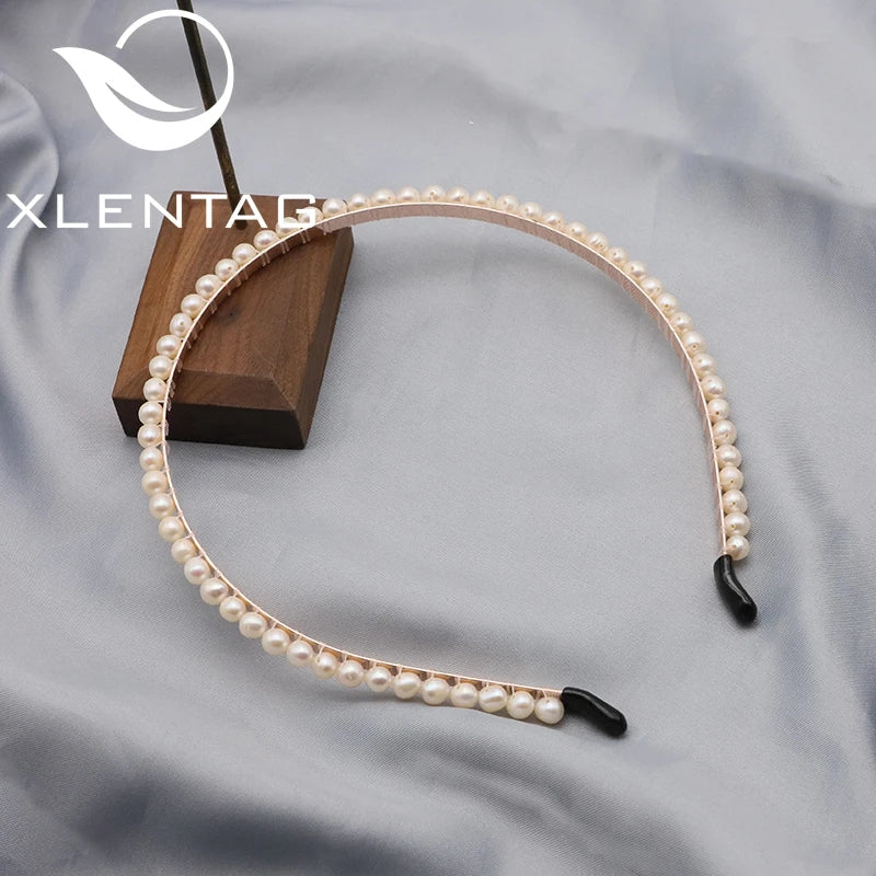 Natural Freshwater Pearls Hair Bands For Woman Korea Art Jewelry