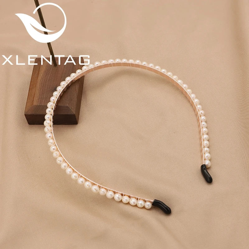 Natural Freshwater Pearls Hair Bands For Woman Korea Art Jewelry