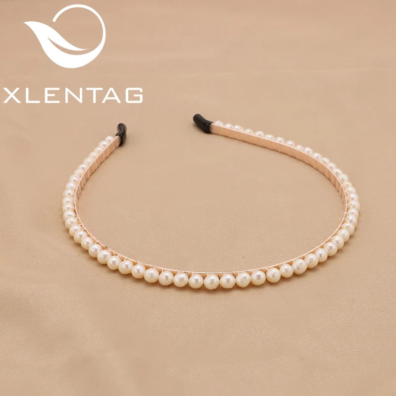 Natural Freshwater Pearls Hair Bands For Woman Korea Art Jewelry