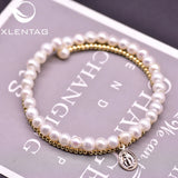 Pearl Multi-layer Bracelet Metal Balls Angel Wings Party Gift Jewelry