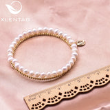Pearl Multi-layer Bracelet Metal Balls Angel Wings Party Gift Jewelry