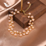 Yellow Pearl Double Layer Bracelet - Anniversary Women Jewelry