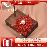 Freshwater Pearl Coral Flower Hairpin Wedding Party Fine Jewelry