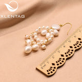 Natural Fresh Water Pearl Earrings Wedding Engagement Jewelry GE0842