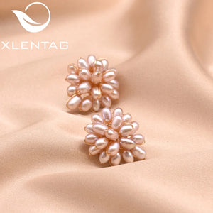 Natural Fresh Water Pearl Women's Stud Earrings GE0606
