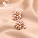 Natural Fresh Water Pearl Women's Stud Earrings GE0606