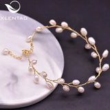 Freshwater Pearl Plant Bracelet Leaf Tree Branch Beat Party