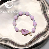 Pink Crystal Natural Pearls Women's Bracelets Retro Bohemia Jewelry