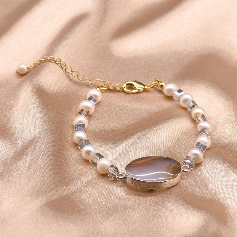Fresh Water Pearls Strand Bracelet Vintage Stone Jewelry