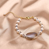 Fresh Water Pearls Strand Bracelet Vintage Stone Jewelry
