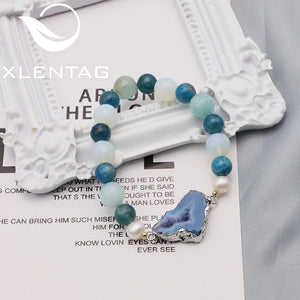 Sea Crystal Natural Pearls Women's Bracelets Romantic Charm Retro Pinecone