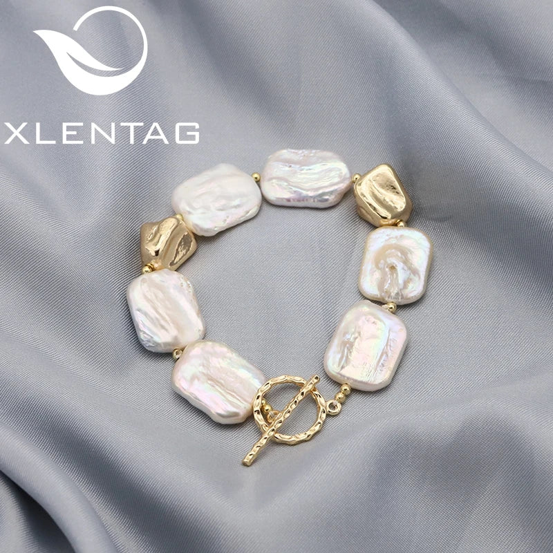 Baroque Square Pearls Bracelet Retro Jewelry for Christmas