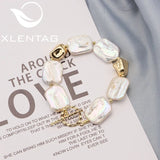 Baroque Square Pearls Bracelet Retro Jewelry for Christmas