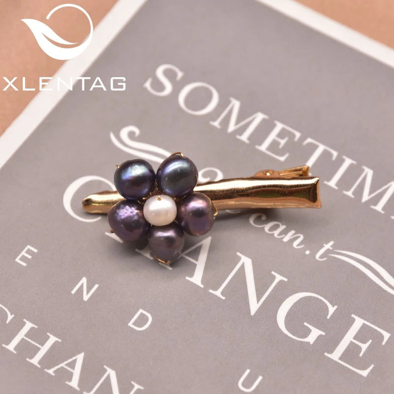 Freshwater Pearl Flower Hairpin for Wedding Banquet