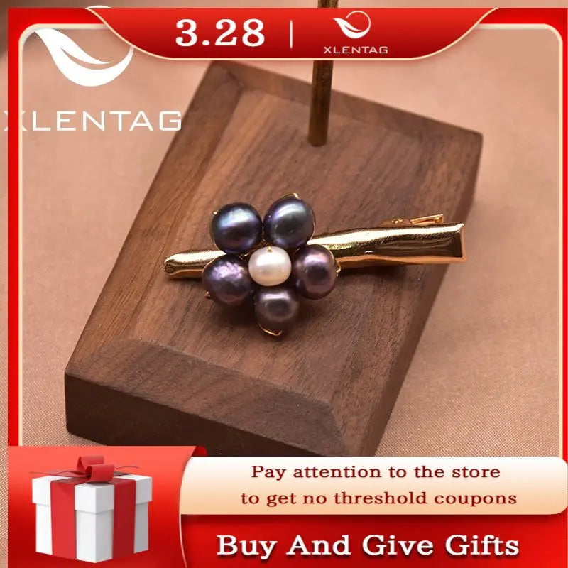 Freshwater Pearl Flower Hairpin for Wedding Banquet