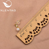925 Silver Pearl Small Earrigs Wedding Banquet Gift GE1035