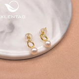 925 Silver Pearl Small Earrigs Wedding Banquet Gift GE1035